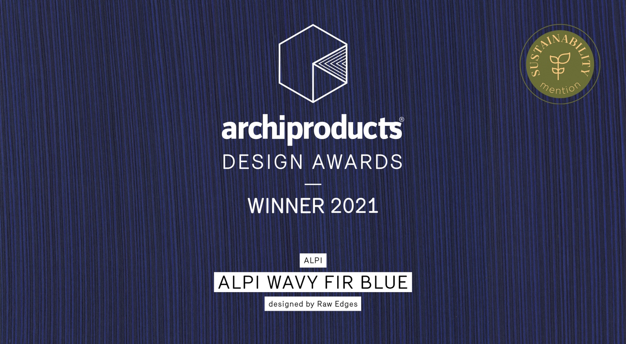 ALPI Wavy Fir by Raw Edges wins the Archiproducts Awards 2021