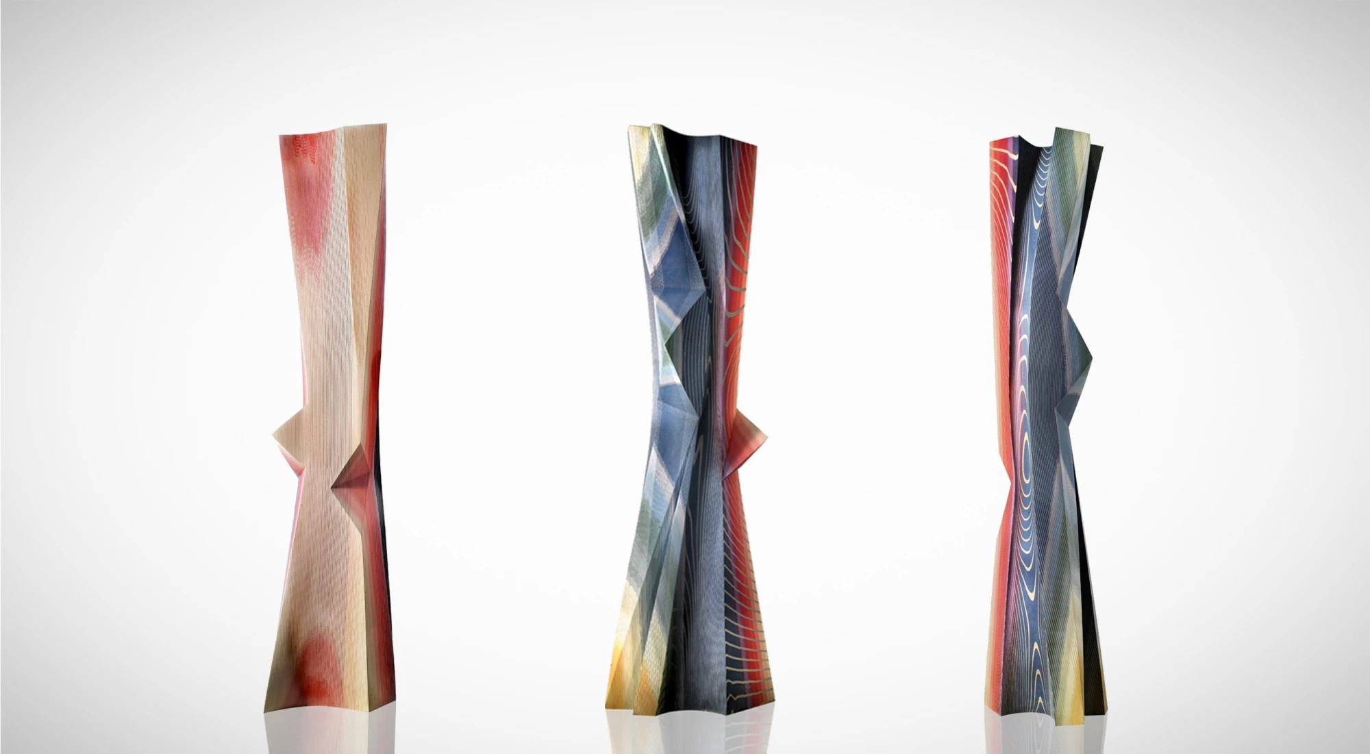 Sculptures made by ALPI at the Angelo Mangiarotti retrospective hosted by Triennale Milano